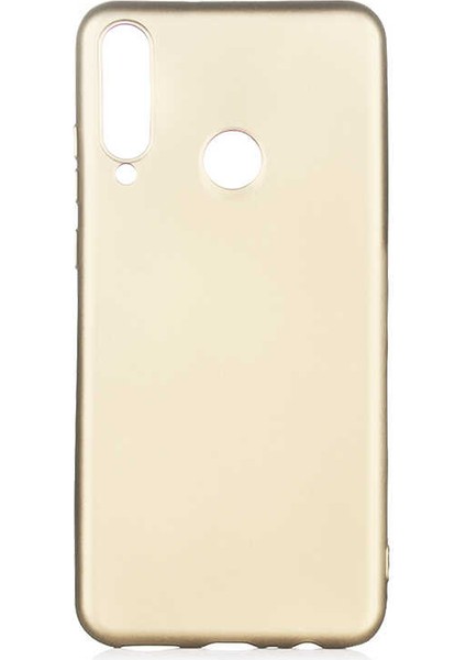 - Huawei Y6P - Kılıf Mat Soft Premier Silikon Kapak - Gold - T13786