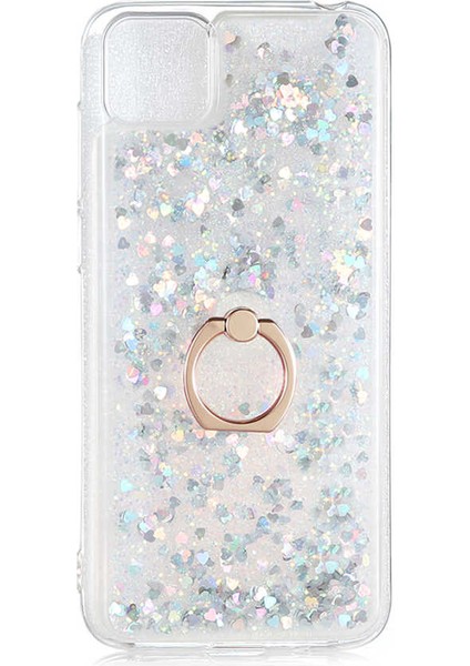 - Huawei Y5P - Kılıf Yüzüklü Simli Sıvılı Milce Kapak - Gold - T14404 fiyatları