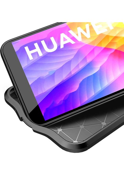 - Huawei Y5P - Kılıf Auto Focus Karbon Niss Silikon Kapak - Lacivert - T13860 fırsatları