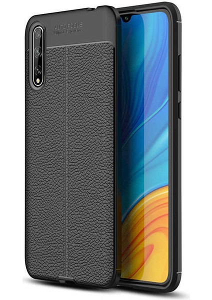 - Huawei P Smart S (Y8P) - Kılıf Auto Focus Karbon Niss Silikon Kapak - Siyah - T13926