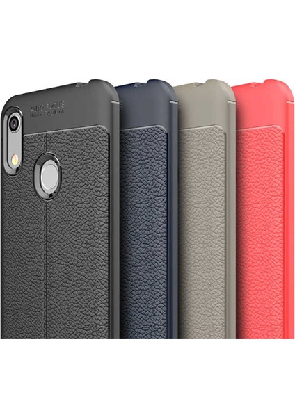 - Huawei Honor 8A - Kılıf Auto Focus Karbon Niss Silikon Kapak - Lacivert - T8012 modelleri