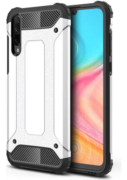 - Huawei Honor 20 Lite - Kılıf Çift Katman Zırh Tank Crash Military Kapak - Gri - T15086