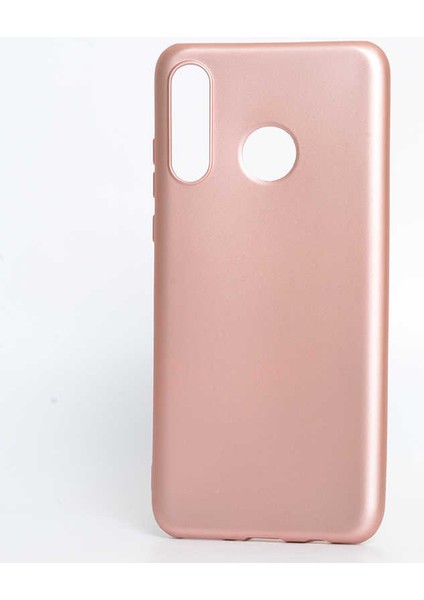 - Huawei P30 Lite - Kılıf Mat Soft Premier Silikon Kapak - Rose Gold - T7866
