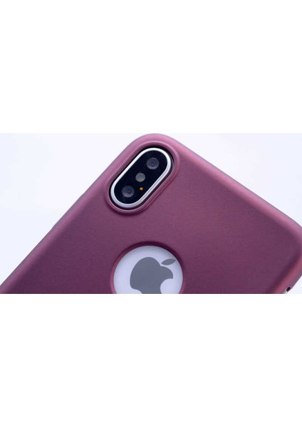 - Apple iPhone XS Max 6.5 - Kılıf Mat Soft Premier Silikon Kapak - Mürdüm