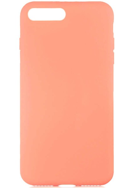 - Apple iPhone 7 Plus - Kılıf İçi Kadife Koruucu Lansman Lsr Kapak - Açık Turuncu - T14512