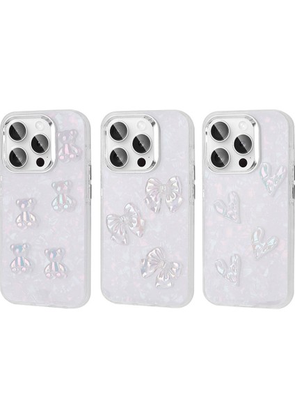 - iPhone 15 Pro - Kılıf Kabartma Figürlü Parlak Eralli Silikon Kapak