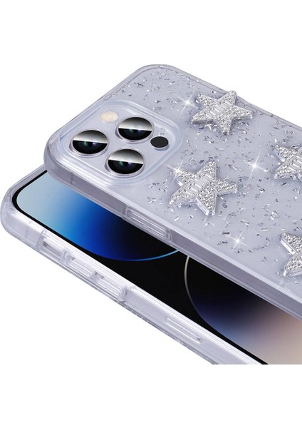 - Apple iPhone 14 Pro Max - Kılıf Airbagli Simli Arka Yüzey Işıltı Silikon Kapak - Beyaz-Kalp - T31797 indirimleri