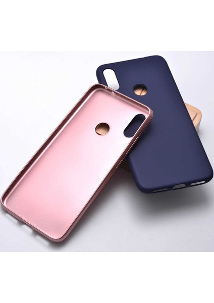 - Xiaomi Redmi Note 7 - Kılıf Mat Soft Premier Silikon Kapak - Saks Mavi