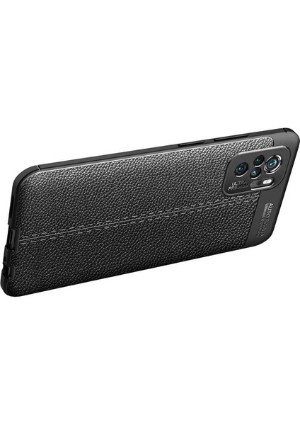 - Xiaomi Redmi Note 10 - Kılıf Auto Focus Karbon Niss Silikon Kapak - Lacivert