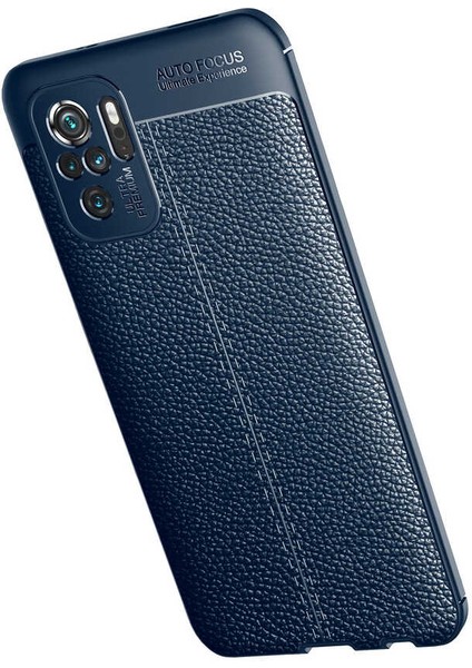 - Xiaomi Redmi Note 10 - Kılıf Auto Focus Karbon Niss Silikon Kapak - Lacivert