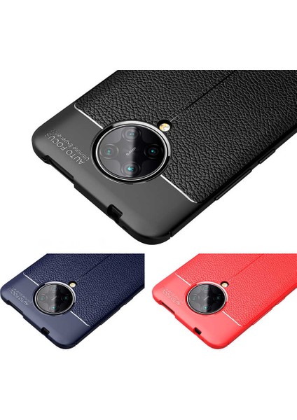 - Xiaomi Poco F2 Pro - Kılıf Auto Focus Karbon Niss Silikon Kapak - Kırmızı