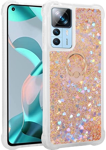 - Xiaomi Mi 12T - Kılıf Yüzüklü Simli Sıvılı Milce Kapak - Gümüş - T25767 fiyatları