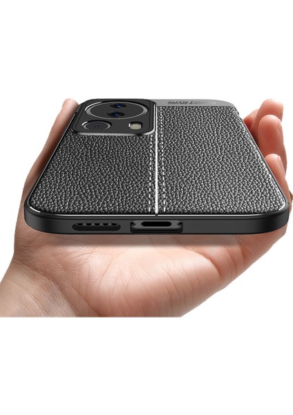 - Xiaomi Mi 13 Lite - Kılıf Auto Focus Karbon Niss Silikon Kapak - Siyah
