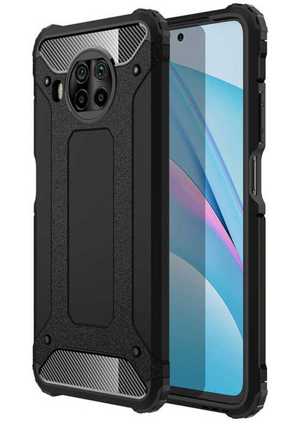 - Xiaomi Mi 10T Lite 5G - Kılıf Çift Katman Zırh Tank Crash Military Kapak - Siyah - T15691