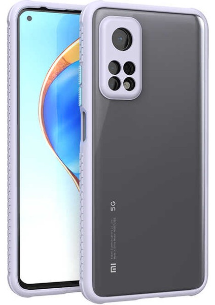 - Xiaomi Mi 10T 5G - Kılıf ​​Arkası Şeffaf Sert Kaff Kapak - Kırmızı