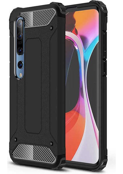 - Xiaomi Mi 10 - Kılıf Çift Katman Zırh Tank Crash Military Kapak - Siyah - T11882 fiyatları