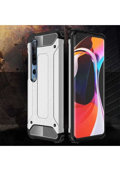 - Xiaomi Mi 10 - Kılıf Çift Katman Zırh Tank Crash Military Kapak - Siyah - T11882 modelleri