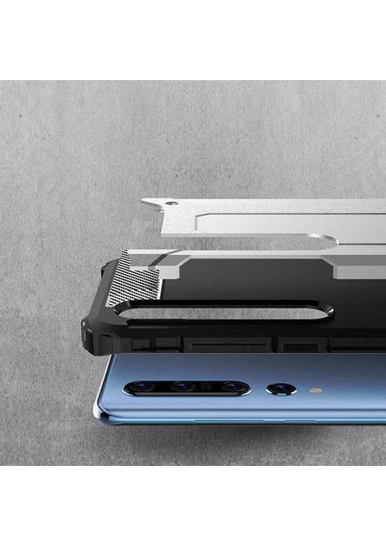 - Xiaomi Mi 10 - Kılıf Çift Katman Zırh Tank Crash Military Kapak - Siyah - T11882 indirimleri
