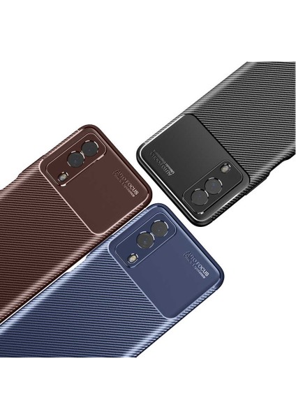 - Vivo Y53S 4G - Kılıf Auto Focus Karbon Negro Silikon Kapak - Lacivert