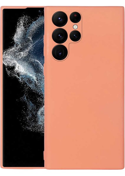 - Samsung Galaxy S22 Ultra - Kılıf İçi Kadife Koruyucu Mara Lansman Kapak - Turuncu - T22404