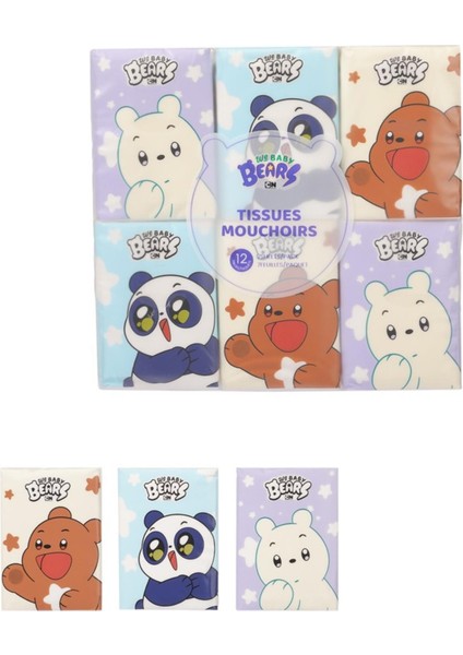 We Baby Bears Lisanslı Baskılı Kağıt Mendil 12 Adet