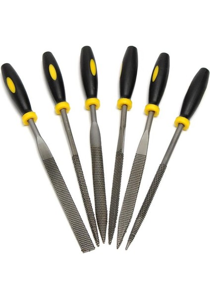 Mini Eğe Seti Çelik Törpü Takımı 6 Parça Ahşap Set Üçgen Kare Düz Yuvarlak Çok Amaçlı Hobi Set indirimleri