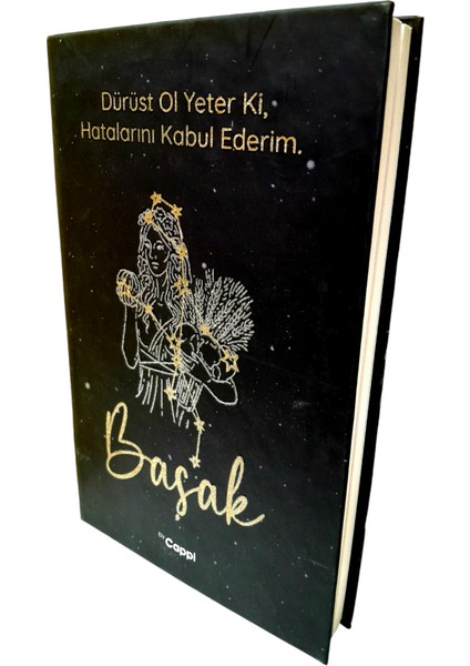 Çilekhomeavm Başak Burcu Burç Defter 14*20 Sert Kapak Çizgili Kabartmalı Defter