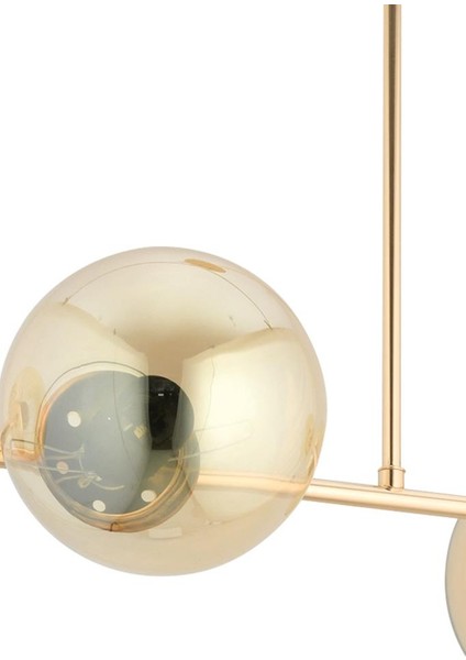 Istanbul Avize Vina 4'lü Gold Sarı Glop Camlı Avize modelleri