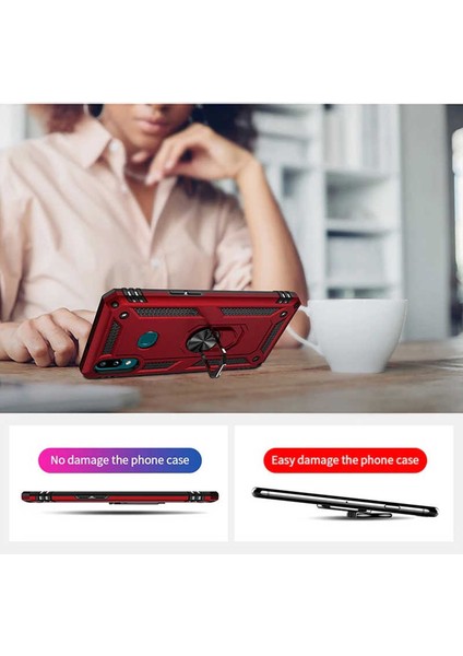 - Samsung Galaxy A10S - Kılıf Yüzüklü Zırh Tank Vega Kapak - Kırmızı - T10184 indirimleri