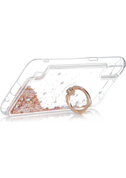 - Samsung Galaxy A01 - Kılıf Yüzüklü Simli Sıvılı Milce Kapak - Pembe - T14389 fırsatları