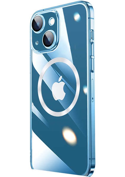 - Apple iPhone 14 Plus - Kılıf Wireless Şarj Özellikli Sert PC Riksos Magsafe Kapak - Renksiz - T24778