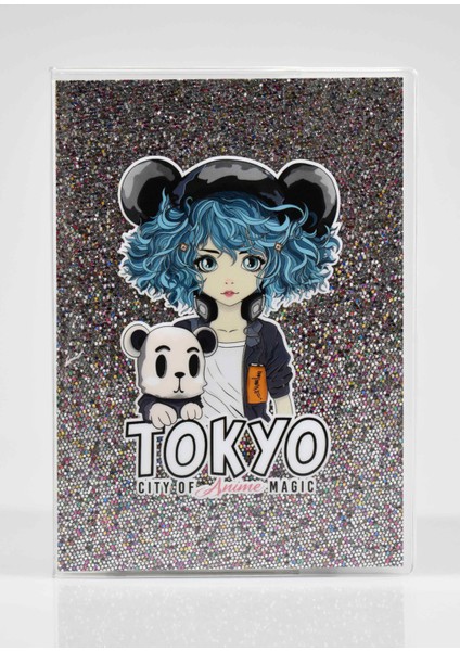 Tokyo Koyu Gri Simli Defter
