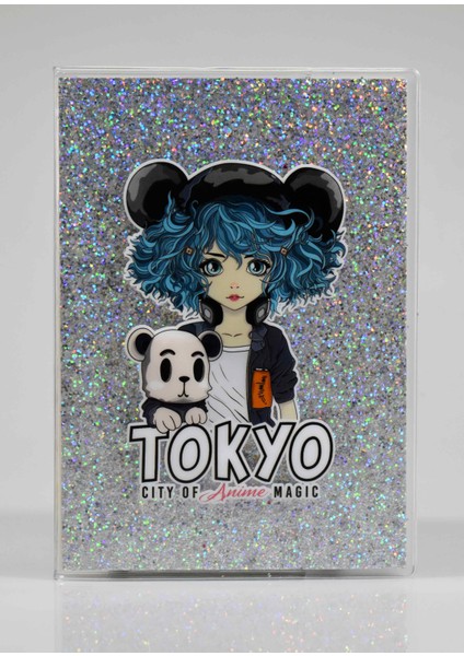 Tokyo Gri Simli Defter