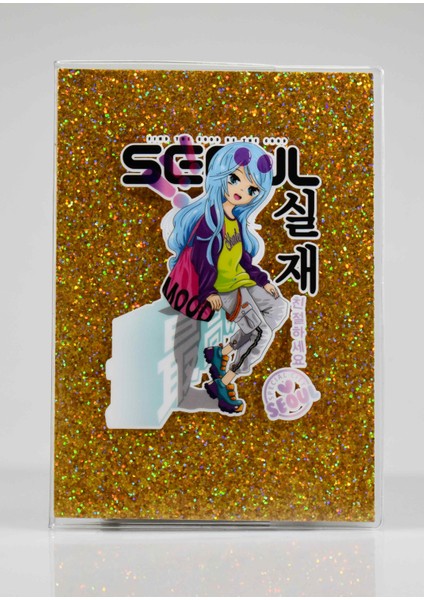 Seoul Sarı Simli Defter