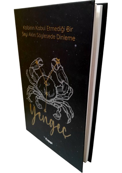 Çilekhomeavm Yengeç Burcu Burç Defter 14*20 Sert Kapak Çizgili Kabartmalı Defter