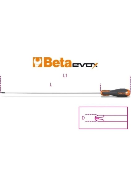 Uzun Düz Tornavida 1204EL 1X5X400