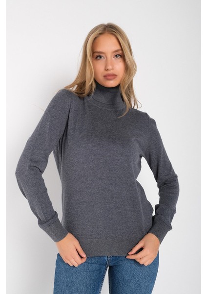 Kadın Ink %100 Organik Pamuk Balıkçı Yaka Triko Kazak TRIST-6103