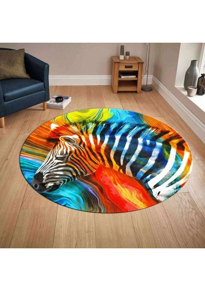 3D Baskılı Yuvarlak Halı