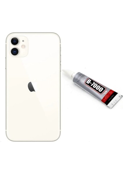 iPhone 11 Arka Pil Kapağı ve Yapıştırıcı  (Beyaz)