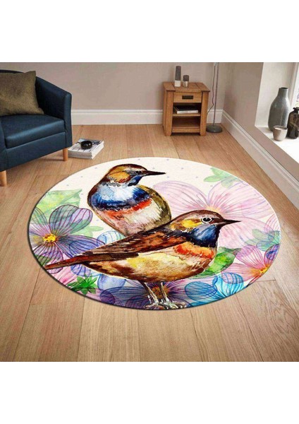 3D Baskılı Yuvarlak Halı