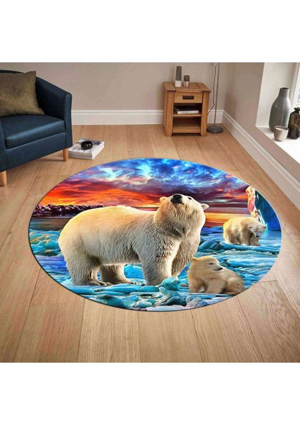 3D Baskılı Yuvarlak Halı