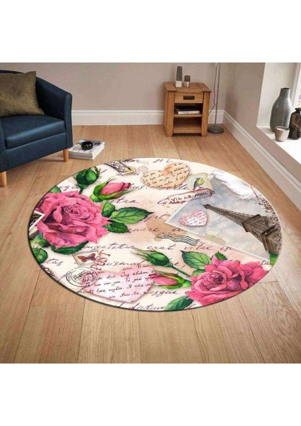 3D Baskılı Yuvarlak Halı