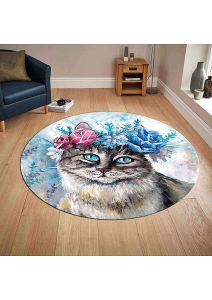 3D Baskılı Yuvarlak Halı