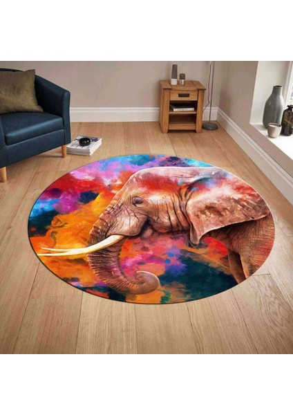 3D Baskılı Yuvarlak Halı