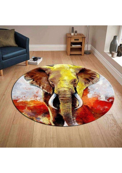 3D Baskılı Yuvarlak Halı