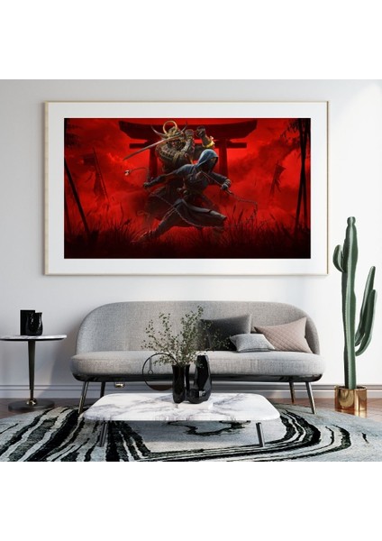 Samuray Efsane Savaş 90X50 8684660336277 Pvc Çerçevesiz Tablo