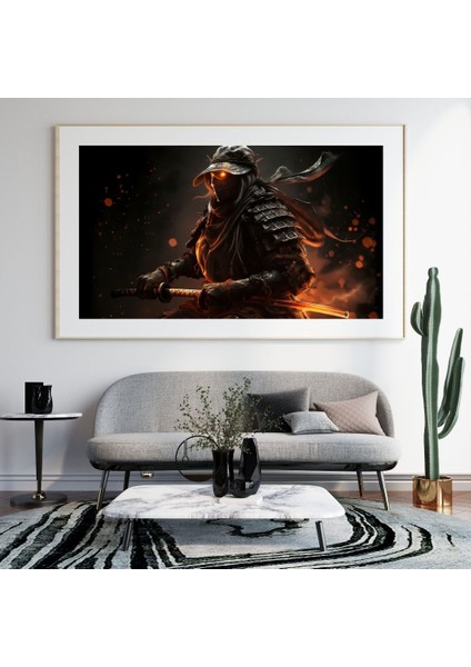 Samuray Düelloya Hazırlık 90X50 8684660336215 Pvc Çerçevesiz Tablo