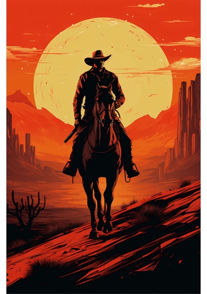 Cowboy Evenıng 60X90 8684660336970 Pvc Çerçevesiz Tablo fiyatları