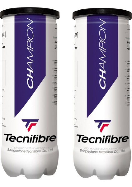 Tecnifibre Champion 3'lü 2 Kutu Tenis Topu