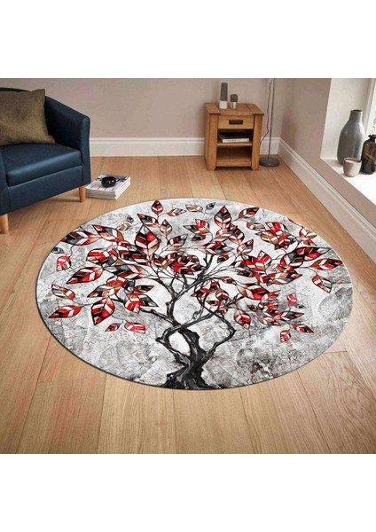3D Baskılı Yuvarlak Halı